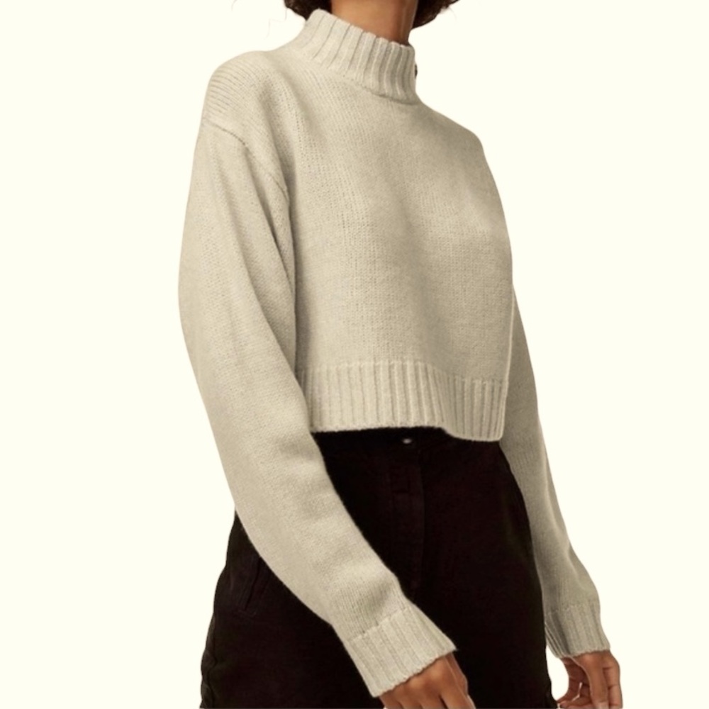 WILFRED FREE Harper Cropped Merino Wool Sweater